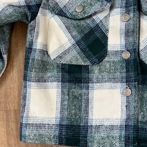 NEW New Look Blue Plaid Shacket Sz S - Picture 6 of 11